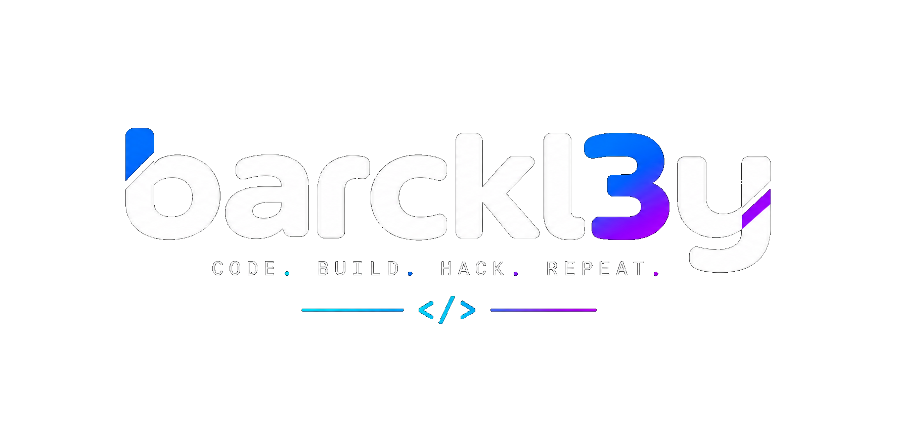 Logotipo oficial de Barckl3y: Code, Build, Hack, Repeat